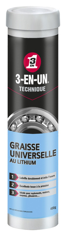 3-en-un technique  cartouche graisse universelle au lithium 400 g - 3-EN-UN - Brico Dépôt