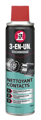 3-en-un technique nettoyant contacts 250 ml - 3-EN-UN - Brico Dépôt