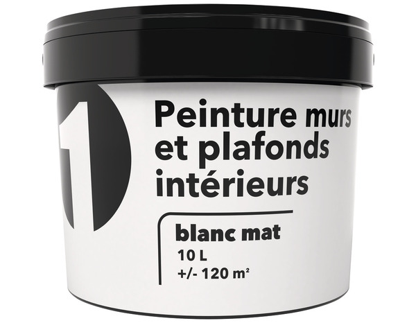 Peinture blanche murs et plafonds mat 10 L - Brico Dépôt