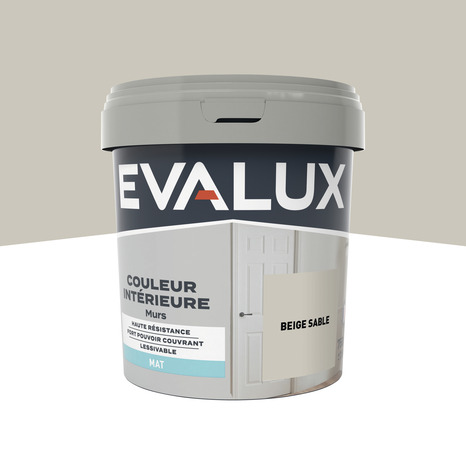 Peinture mur intérieur Mat 0,75 L Beige sable - Evalux - Brico Dépôt