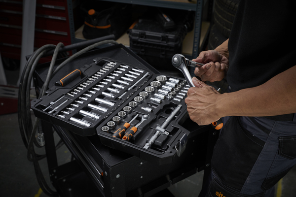 Coffret à douilles 1/4" 1/2" - 94 pièces - MAGNUSSON - Brico Dépôt