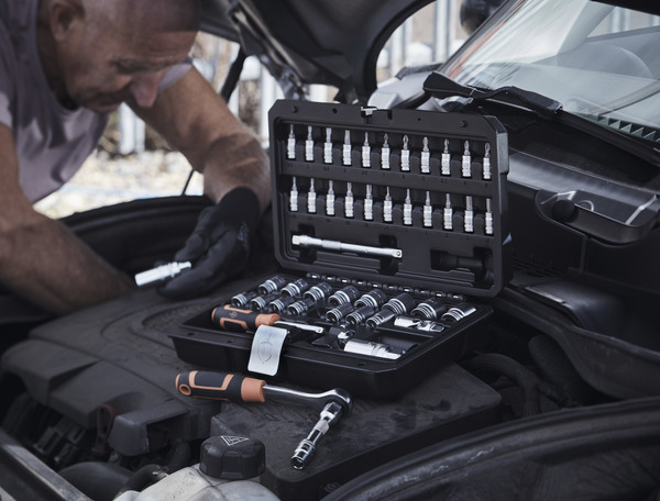 Coffret à douilles 1/4'' et 3/8'' 46 pièces - MAGNUSSON - Brico Dépôt