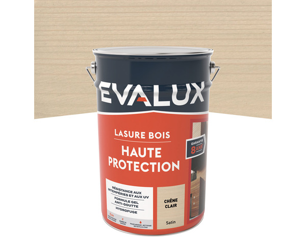 Lasure chêne clair - 5 L - satin - Evalux - Brico Dépôt