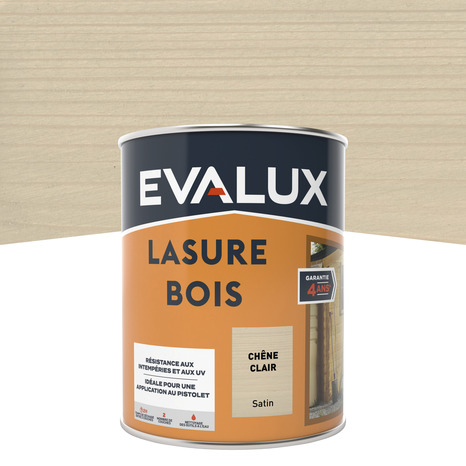 Lasure chêne clair 0,75 L satin - Evalux - Brico Dépôt