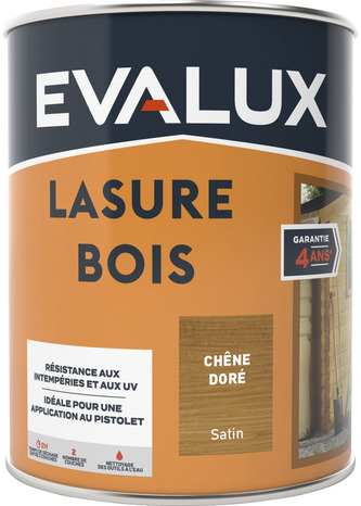 Lasure chêne doré 0,75 L satin - Evalux - Brico Dépôt