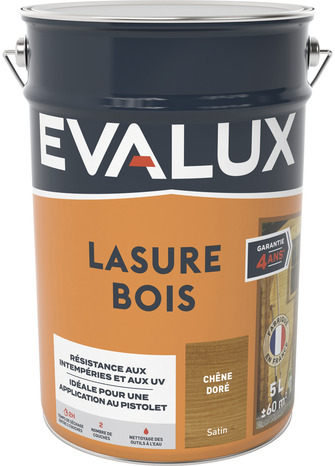 Lasure chêne doré 5 L satin - Evalux - Brico Dépôt