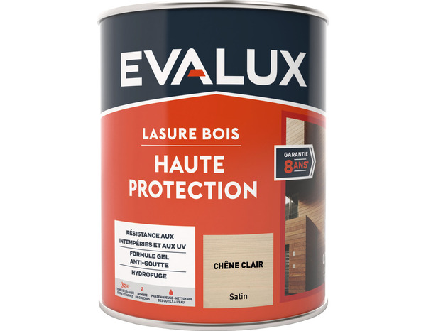 Lasure chêne clair - 0,75 L - satin - Evalux - Brico Dépôt