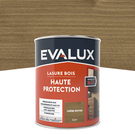 Lasure chêne moyen 0,75 L satin - Evalux - Brico Dépôt