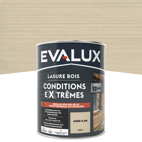 Lasure chêne clair 0,75 L - satin - Evalux - Brico Dépôt