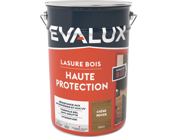 Lasure chêne moyen 5 L - satin - Evalux - Brico Dépôt