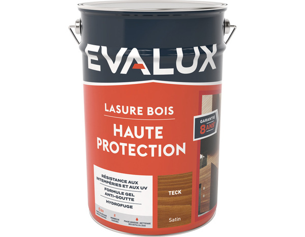 Lasure bois extérieur teck 5L satin - Evalux - Brico Dépôt