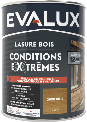 Lasure chêne doré - 0,75 L satin - Evalux - Brico Dépôt