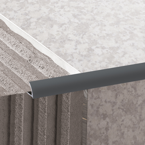 Profile 1/4 rond pvc 2,50 m x 9 mm - anthracite - Brenner - Brico Dépôt