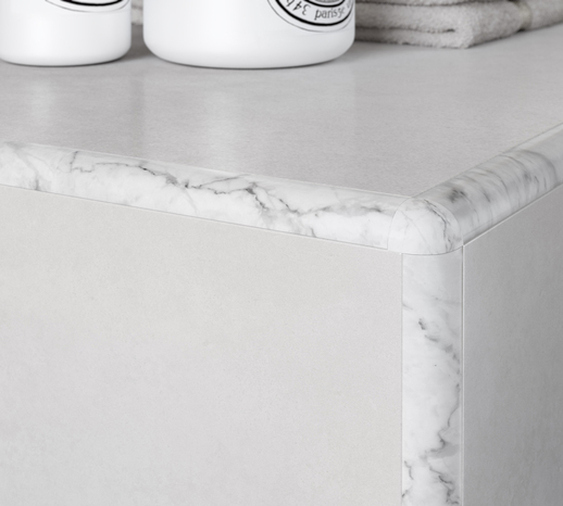 Profile 1/4 rond pvc 2,50 m x 9 mm - marbre blanc - Brenner - Brico Dépôt