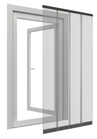 Moustiquaire PVC rideau anthracite pour porte - L. 100 X H. 220 CM. - Brico Dépôt