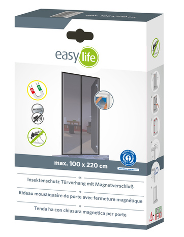 Moustiquaire rideau anthracite de porte  - L 100 x H 220 cm.  - Brico Dépôt