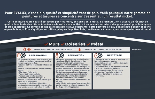 Peinture mur intérieur 2 en 1 Satin 2,5 L Rose pétale - Evalux - Brico Dépôt