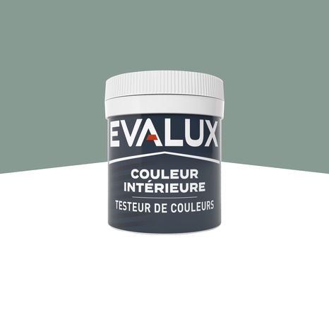 Testeur Peinture mur intérieur Mat 0,05 L Vert eucalyptus - Evalux - Brico Dépôt