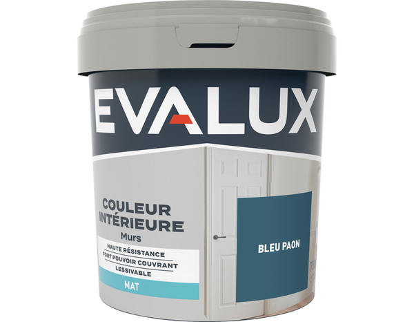 Peinture mur intérieur Mat 0,75 L Bleu - Evalux - Brico Dépôt