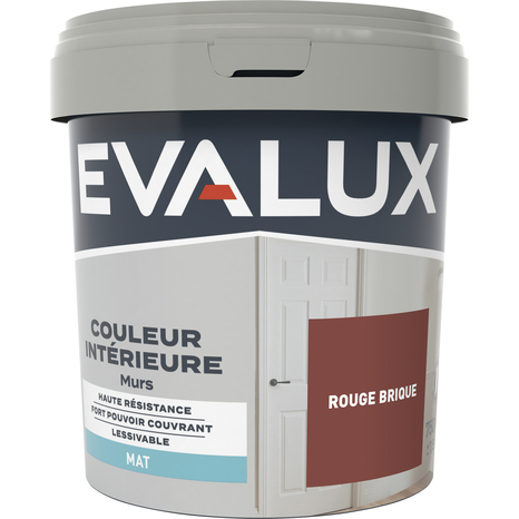 Peinture mur intérieur Mat 0,75 L Rouge brique - Evalux - Brico Dépôt