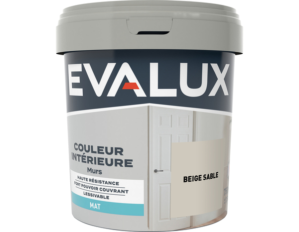 Peinture mur intérieur Mat 0,75 L Beige sable - Evalux - Brico Dépôt