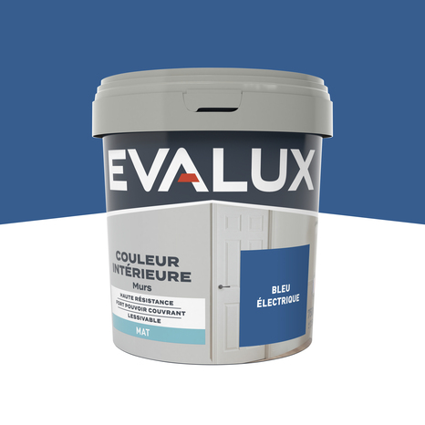 Peinture mur intérieur Mat 0,75 L Bleu électrique - Evalux - Brico Dépôt