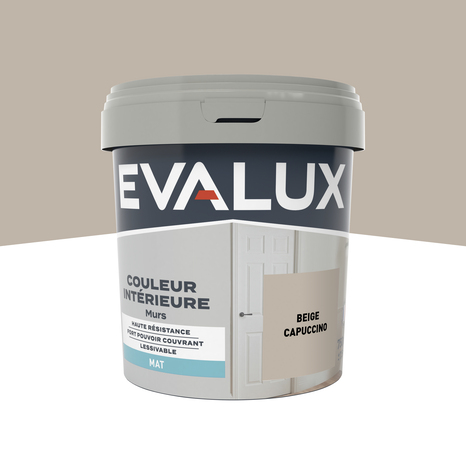 Peinture mur intérieur Mat 0,75 L Beige cappuccino - Evalux - Brico Dépôt