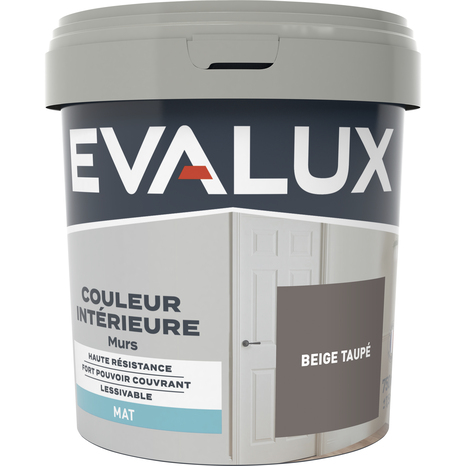 Peinture mur intérieur Mat 0,75 L Beige taupé - Evalux - Brico Dépôt