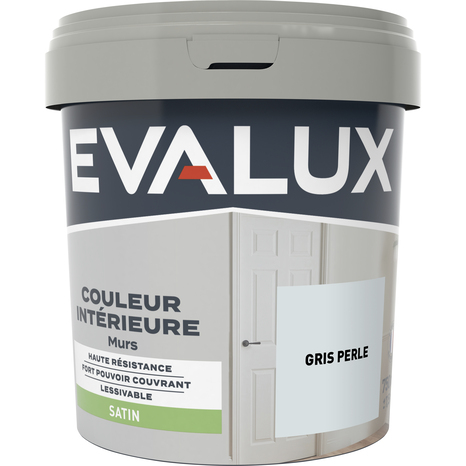 Peinture mur intérieur Satin 0,75 L Gris perle - Evalux - Brico Dépôt