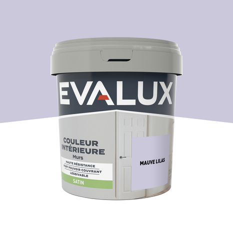 Peinture mur intérieur Satin 0,75 L Violet lilas - Evalux - Brico Dépôt