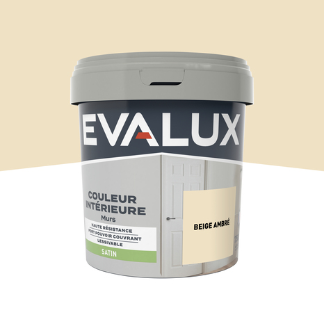 Peinture mur intérieur Satin 0,75 L Beige ambré - Evalux - Brico Dépôt