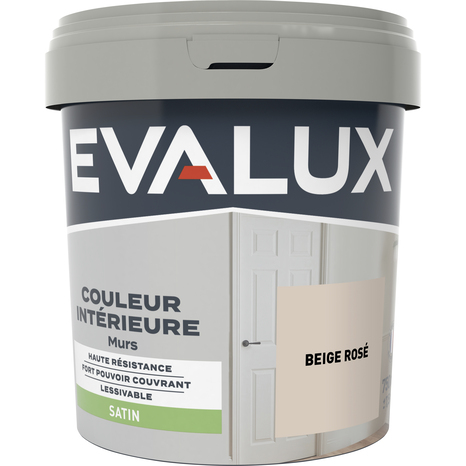 Peinture mur intérieur Satin 0,75 L Beige rosé - Evalux - Brico Dépôt