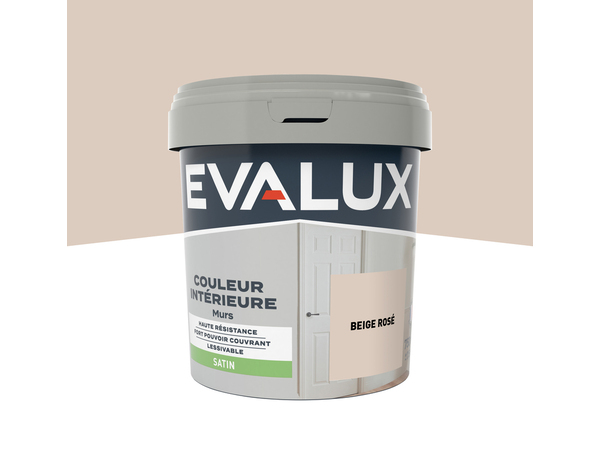 Peinture mur intérieur Satin 0,75 L Beige rosé - Evalux - Brico Dépôt