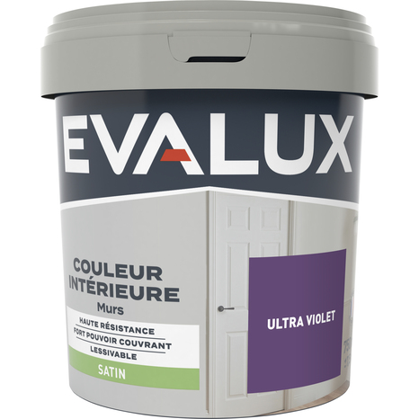 Peinture mur intérieur Satin 0,75 L ultra Violet - Evalux - Brico Dépôt