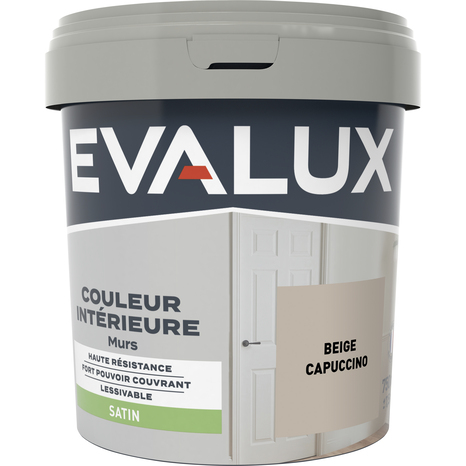 Peinture mur intérieur Satin 0,75 L Beige cappuccino - Evalux - Brico Dépôt