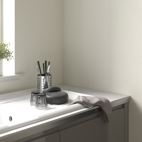 Peinture salle de bain et cuisine Satin 2,5 L Beige calcaire - Evalux - Brico Dépôt