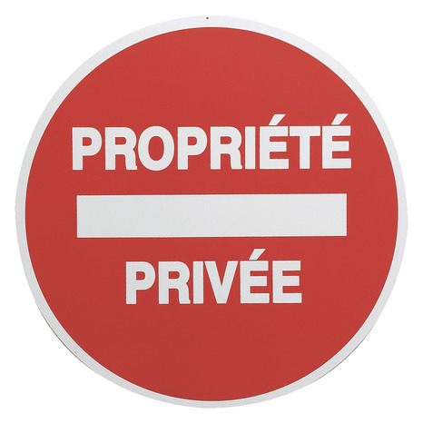 Panneau signalétique rond ø 28 cm "propriété privée" - VISO - Brico Dépôt