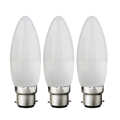 Lot de 3 ampoules LED B22 - 470 Lm et 2700K - Brico Dépôt