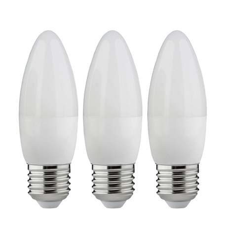 Lot de 3 ampoules LED E27 - 470 Lm et 2700K - Brico Dépôt