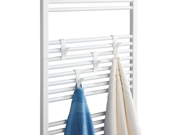 Set de 2 crochets sèche serviette - P. 7 cm x H. 9,5 cm - Brico Dépôt