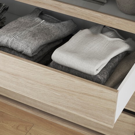 Tiroir simple imitation chêne clair Homny H. 16 X L. 75 X P. 58 cm - Cooke and Lewis - Brico Dépôt