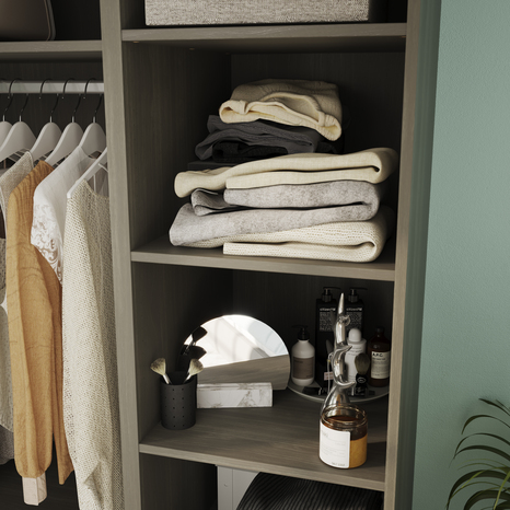 Lot de 2 étagères imitation chêne grisé Homny L. 50 X P. 58 cm - Cooke and Lewis - Brico Dépôt