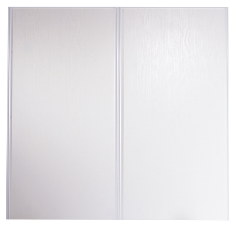 Lot de 2 portes de placard coulissantes décor blanc H. 120 x L. 120 cm - Cooke and Lewis - Brico Dépôt