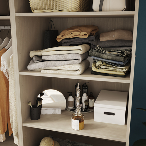 Lot de 2 étagères imitation chêne clair Homny L. 75 X P. 58 cm - Cooke and Lewis - Brico Dépôt