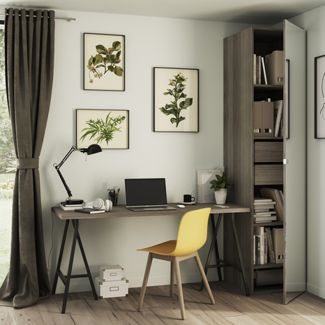 Caisson imitation chêne grisé Homny H. 225 X L. 50 X P. 58 cm - Cooke and Lewis - Brico Dépôt