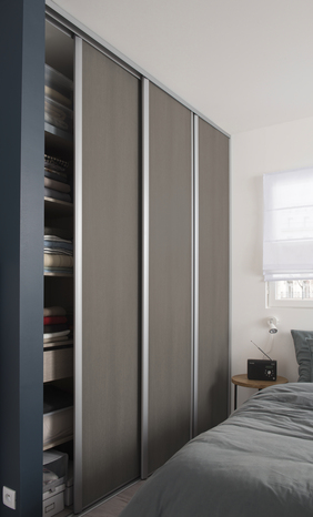 Porte de placard coulissante décor chêne grisé "Valla" H. 247,5 x L. 62,2 cm - Cooke and Lewis - Brico Dépôt