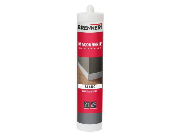 Mastic acrylique multisurface blanc 280 ml - Brenner - Brico Dépôt