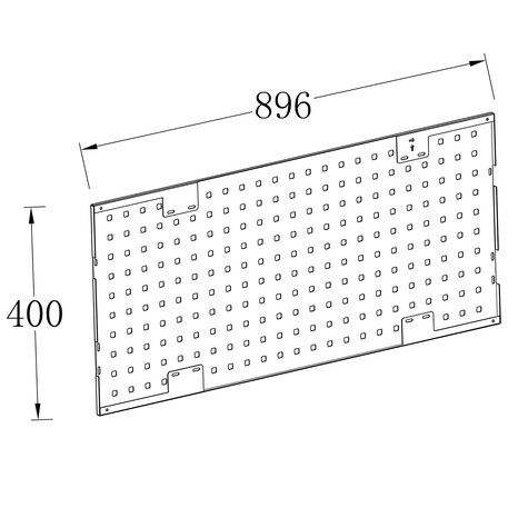 Panneau perforé noir H. 40 cm x l. 94,9 cm - Cooke and Lewis - Brico Dépôt