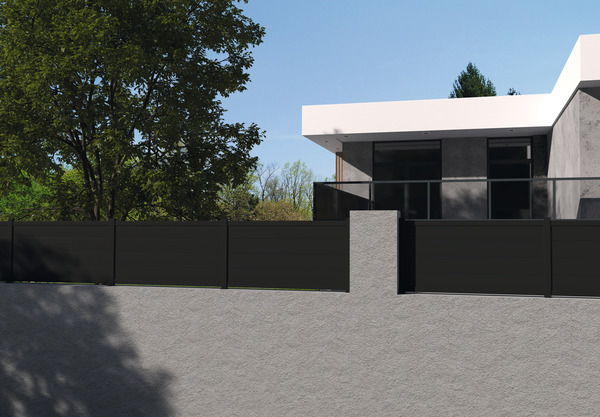 Clôture aluminium "Nova" L. 166 x H. 90 cm  - Brico Dépôt