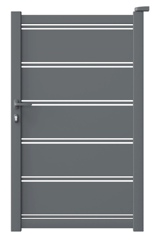 Portillon aluminium "leccio" gris - l. 1 m - Brico Dépôt